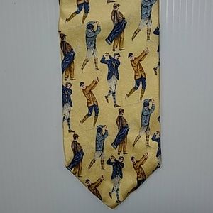 LANDS END Mens Golfer Neck Tie - 3 1/4"